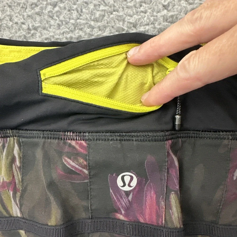 Lululemon Run Pace Setter Skirt Skort Midnight Iris Black Athletic Women's 8
